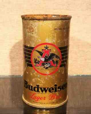 OLD SCHOOL 1948 BUDWEISER OI IRTP FLAT TOP BEER CAN ST LOUIS MO ANHEUSER BUSCH