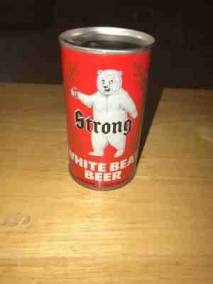 Strong White Bear Flat Top Beer Can