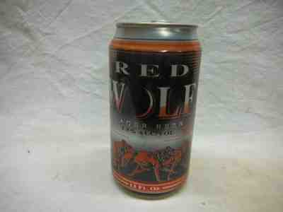 RED WOLF LAGER ALUMINUM BEER CAN-ST; LOUIS,MO. #528