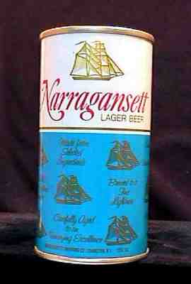 NARRAGANSETT LAGER BEER - LATE 1960'S - 12OZ PULL TAB TEST CAN - CRANSTON RI