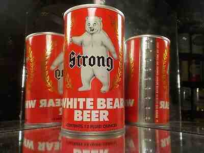 WHITE BEAR STRONG BY WALTER  OLD FLAT TOP BEER CAN 