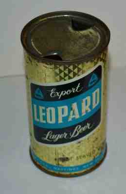 VTG Leopard Export Lager Flat Top Beer Can New Zealand