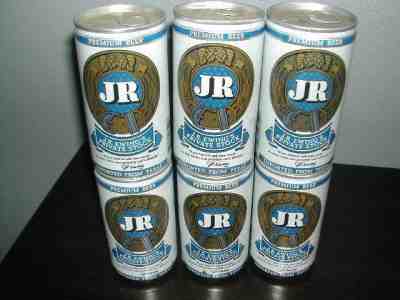 JR EWING BEER CANS 6 PACK 1980s PULL TABS