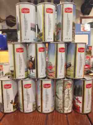 Schmidt White Back Beer Cans - 12 Total