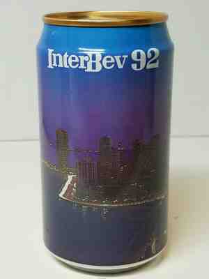 InterBev 1992 Chicago, IL Convention 12 oz pull tab beer can, Ball Canning Co.