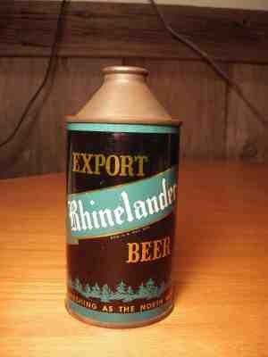 RHINELANDER CONE TOP BEER CAN