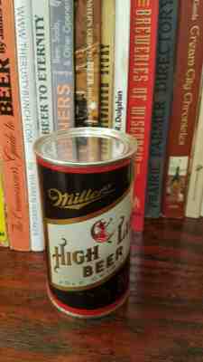 Miller High Life Old Original 12oz Flat Top Beer Can  IRTP  Higher Grade!