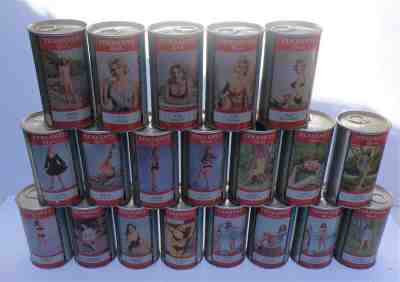 FINAL WEEK! Complete Set of 20 Tennents Girls Straight Steel Beer Cans 