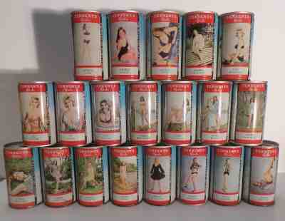 FINAL WEEK! Complete Set of 20 Tennents Girls Crimped Steel 12 Oz. Beer Cans