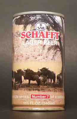 FINAL WEEK! Schafft #7 Steel Tab Top Beer Can from South Africa