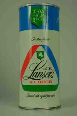 Lanser's A-1 Beer 16oz. pull-tab can, Arizona Brewing Co., Phoenix, AZ *ZIP TAB*