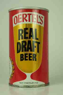 Oertel's Real Draft Beer pull-tab can, Oertel Brewing, Louisville, KY *ZIP TAB*