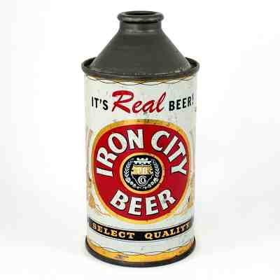 IRON CITY Real Beer Can 12 oz Cone Top Pittsburgh Brewing Co Pittsburgh #170-2