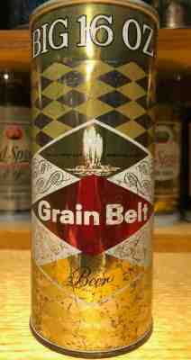 Grain Belt Big 16 oz pull tab beer can - USBCII- 151-17 - RARE BLACK WRITING