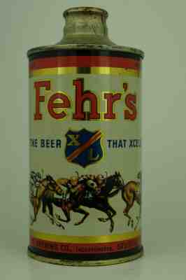 Fehr's X/L Beer IRTP cone-top can, Frank Fehr Brewing Co., Louisville, KY 