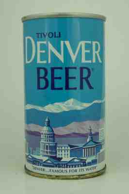 Denver Beer pull-tab can, Tivoli Brewing Co., Denver, CO.  **TOUGH VARIATION**