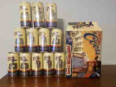 12 Pack John Wayne W/ Carrier Coors Banquet Beer Cans Lawman Cowboy Rancher