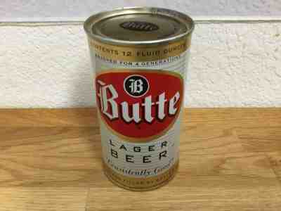 Butte Lager Beer (47-3l or 32) empty flat top beer can by Butte, Butte, MT