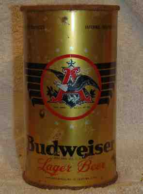 OLD SCHOOL 1948 BUDWEISER OI IRTP FLAT TOP BEER CAN ST LOUIS Mo ANHEUSER BUSCH