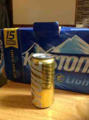 Gold Keystone Light Beer Can