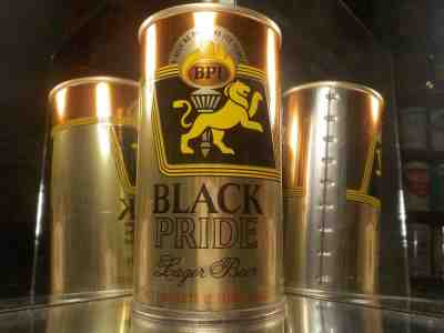 BLACK PRIDE LAGER LION  STRAIGHT STEEL OLD BEER CAN 43-2
