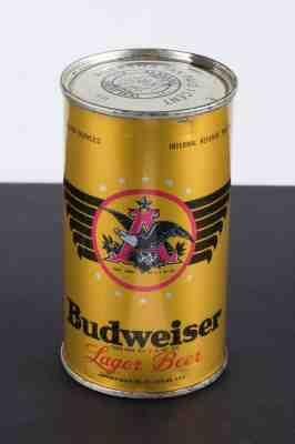 Budweiser Lager Flat Top 12oz Beer Can - Alabama 1c Tax S-33