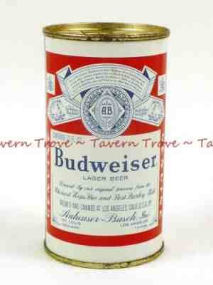 Scarce LOS ANGELES 1960 BUDWEISER BEER Flat Top can Tavern Trove