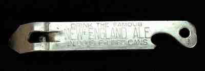 NEW ENGLAND ALE I-7 OI FLAT TOP CAN+BEER BOTTLE OPENER COMMONWEALTH SPRINGFIELD+