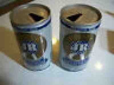 JR Ewing's Private Stock 2 Beer Cans 1980 EMPTY