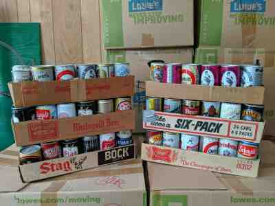 Lot of 143 Vintage Beer Cans !Free FEDEX Shipping!