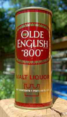 SWEET OLDE ENGLISH 800 S/S PULL TAB BEER CAN! B/O'ed! SUPER TOUGH THIS CLEAN!