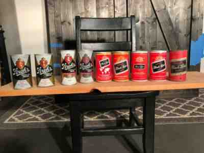 Vintage Strohs , Black Label Beer Cans