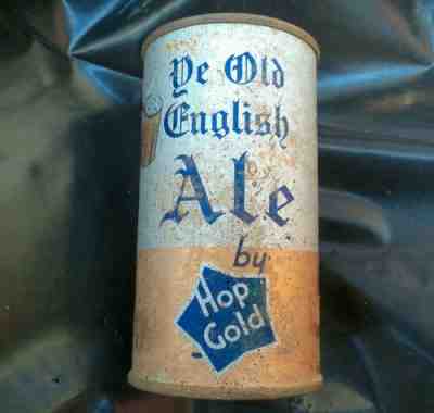 Hop gold old english style Ale beer flat top beer can oi