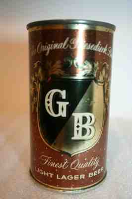 GB Light Lager Beer 1955 flat top can from St. Louis, Missouri