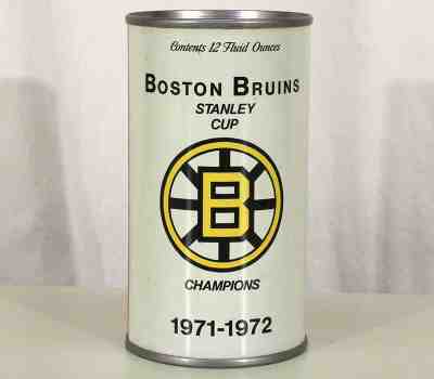 CARLING BLACK LABEL 1971 BOSTON BRUINS STANLEY CUP BANK TOP BEER CAN NATICK MASS