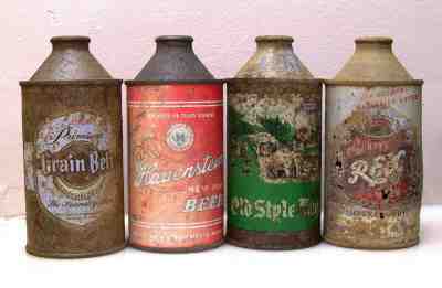 **GRAIN BELT Strong HAUENSTEIN OLD STYLE/FITGER'S REX--4 cone top beer cans