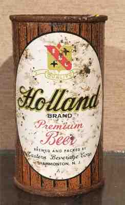 1950-s HOLLAND BRAND PREMIUM BEER CAN EASTERN BEVERAGE HAMMONTON NEW JERSEY