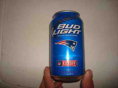 New England Patriots Bud Light Beer Empty Can 2012 NFL Kickoff