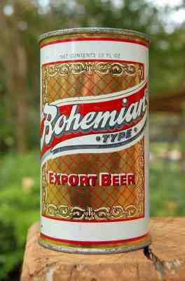 HANDSOME BOHEMIAN TYPE EXPORT FLAT TOP BEER CAN! SOUTHERN BREWING, LA! 