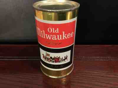 Old Milwaukee Beer (107-26) empty flat top beer can: Jos. Schlitz, Milwaukee WI 