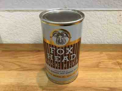 Fox Head Bock Beer (66-16) empty flat top beer can by Fox Head, Waukesha, WI
