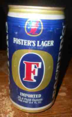 empty 25.4 oz. fosters lager aluminum stay tab beer can good shape used #2