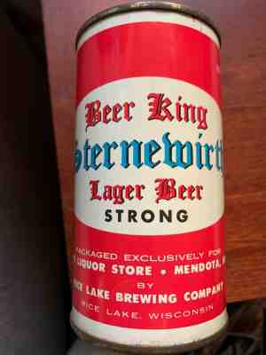 Beer King Sternewirth Flat top Beer Can - Extremely Rare Can from 1950's