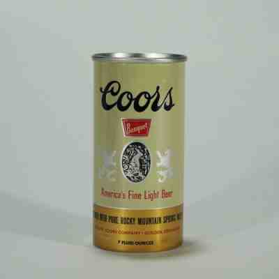 Adolph Coors Banquet America's Fine Light Beer 7 OZ Flat Top Can Golden CO SHARP
