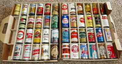 Lot of 45 Early Pull Top American US Beer Cans Brewery Can Tote Aluminum Bottle!