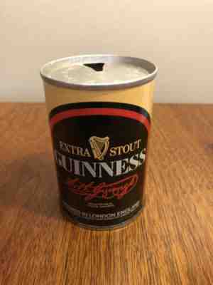 VINTAGE GUINNESS EXTRA STOUT 9 2/3 OZ STEEL BEER CAN NICE RARE