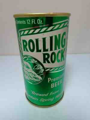 ROLLING ROCK STRAIGHT STEEL PULL TAB BEER CAN #116-17 OLD LATROBE PENNSYLVANIA