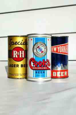 COOK’S GOLDBLUME Beer • 1953 Flat Top Can (51-10) • STUNNING example!!!