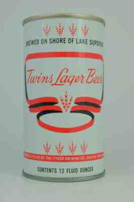 Twins Lager Beer pull tab can, Fitger Brewing, Duluth, MN *MINTY*