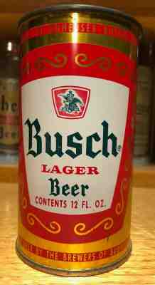 Busch Lager Beer Flat Top Beer Can - USBC 47-18 - AWESOME CONDITION